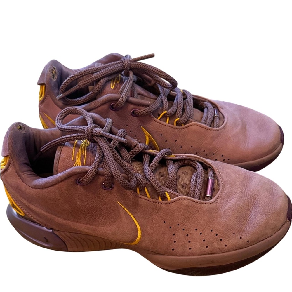 Nike LeBron 21 Abalone Plum Yellow Basketball Shoes Mens 8.5